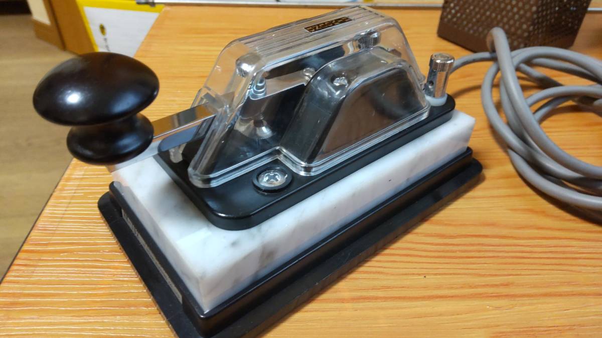電信通信用電鍵キィーHIMOUND HK-808大理石ベース コード、プラグ付