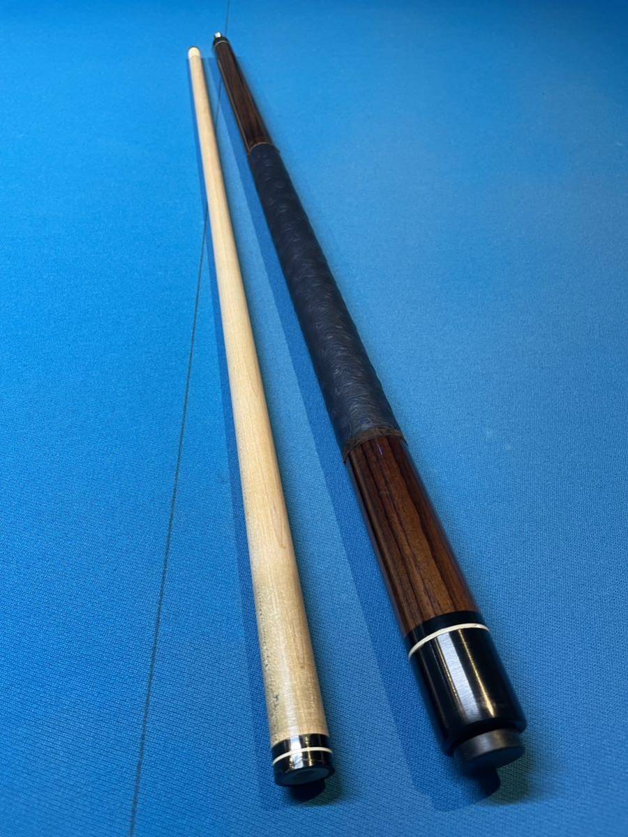 ビリヤード　LAMBROS CUE LAMBROS custom cue ランブロス LM リザード系 革 2シャフト