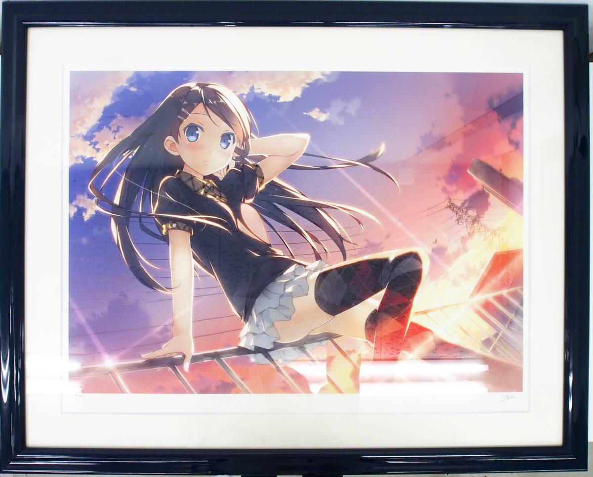 緋文の紙通力 萌木原ふみたけ 版画 サイン入り ミクスドメディア