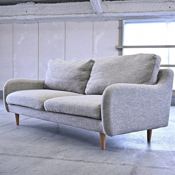 札幌市/清田区発 日進木工 飛騨家具 3人掛けソファ トリプルソファ 3P