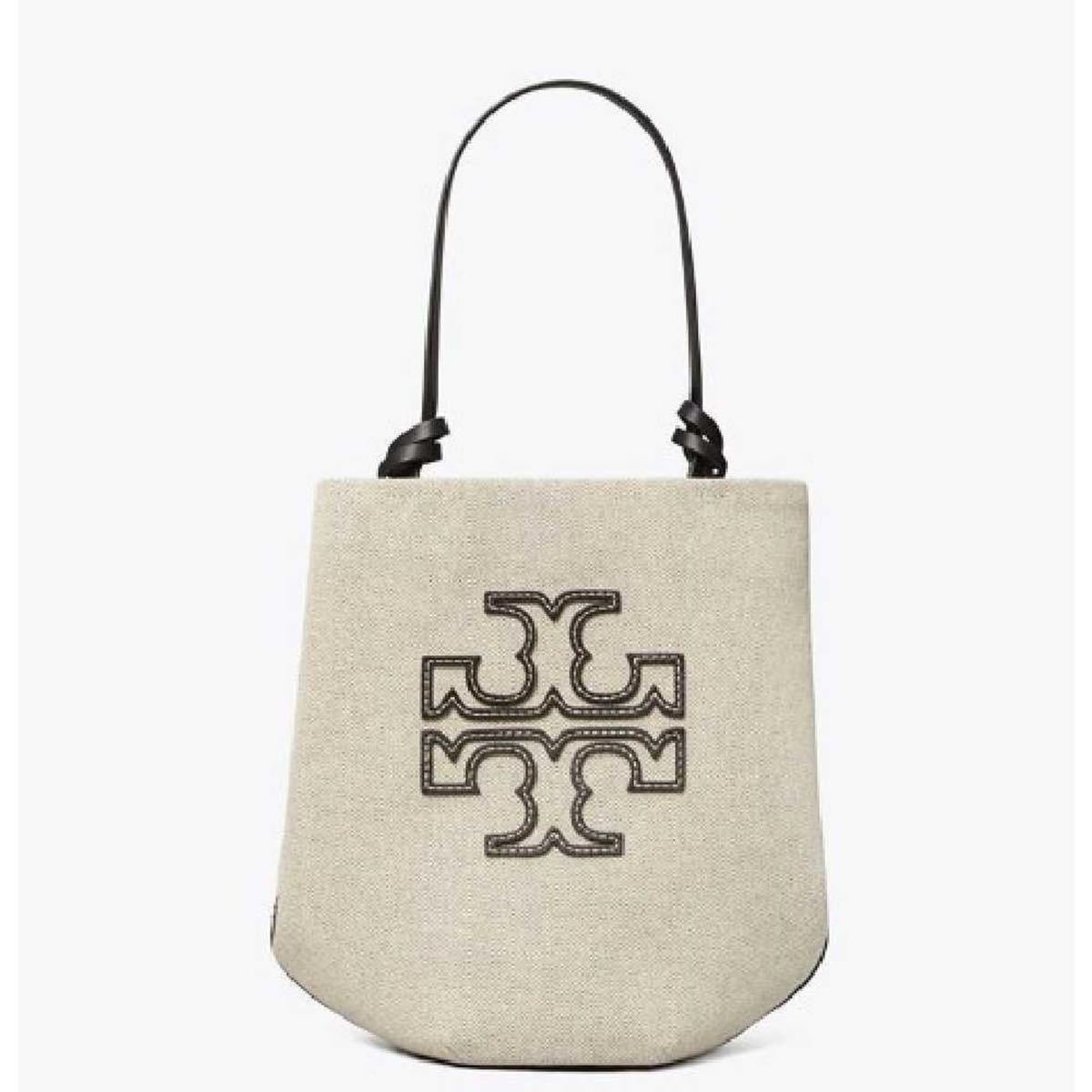 【未使用】新品トリーバーチ TORY BURCH Tory Burch SMALL CANVAS ROUND TOTE スモールキャンバス
