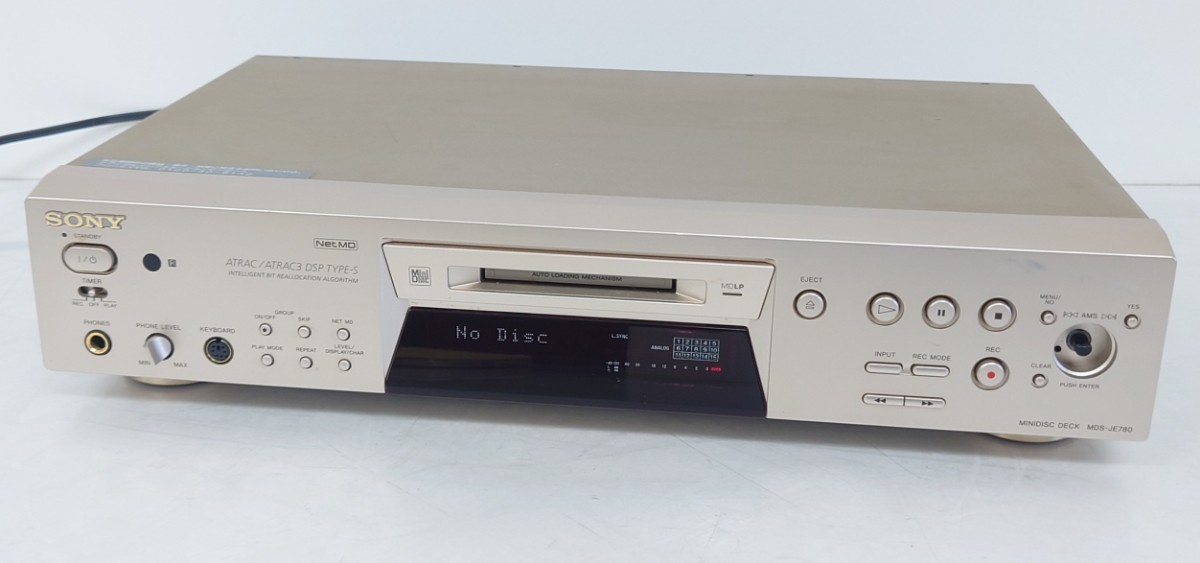 【やや傷や汚れあり】【R1227】 SONY MINIDISC DECK MDSJE780 ソニー MD デッキ MDLP 対応 TYPE