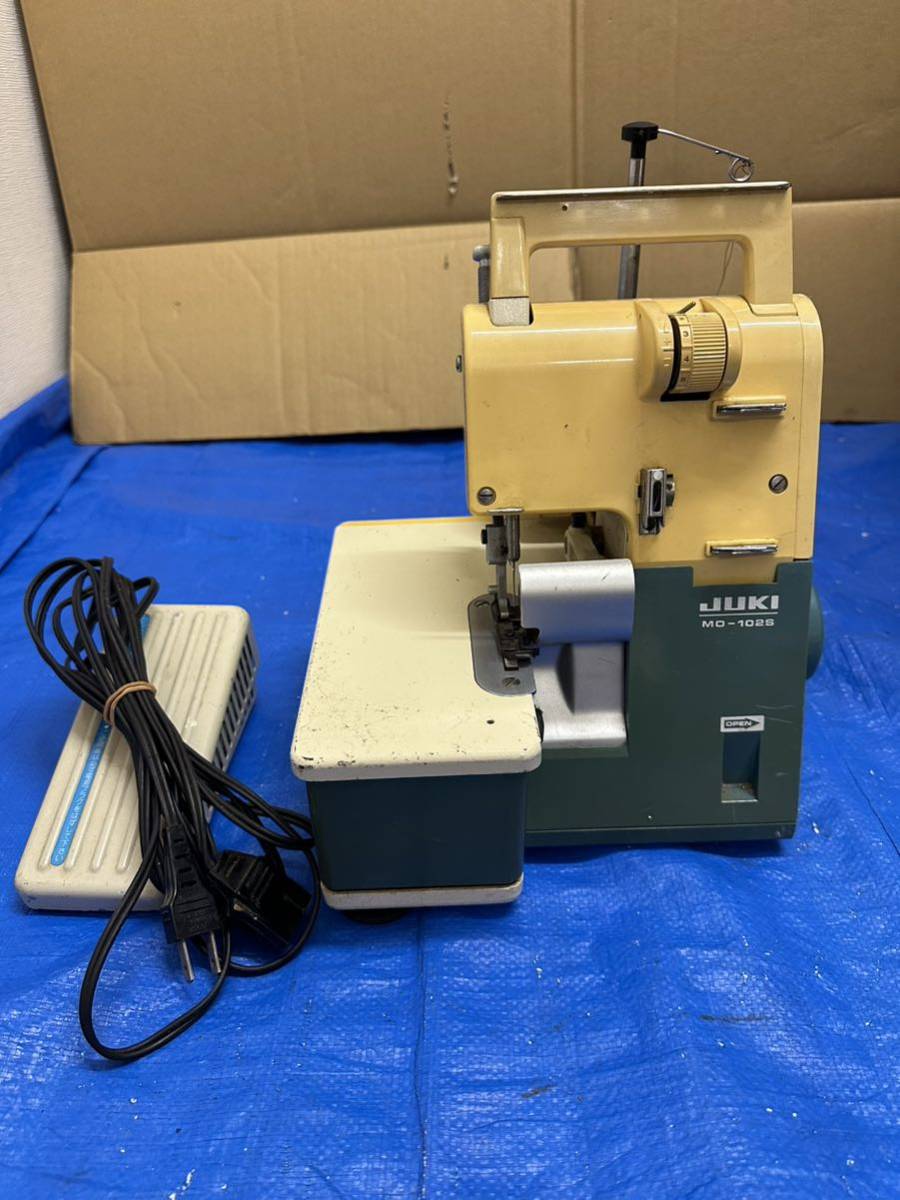 【傷や汚れあり】JUKI ジューキ 小型ロックミシン MO102S ハンドクラフト 未確認 ジャンク扱いの落札情報詳細 ヤフオク落札価格