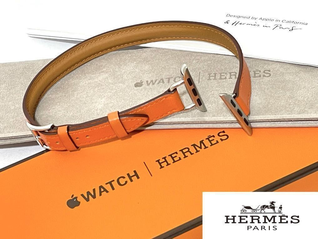 HERMES Apple Watch レザーバンド 二重巻き（Qoo10] Apple Watch
