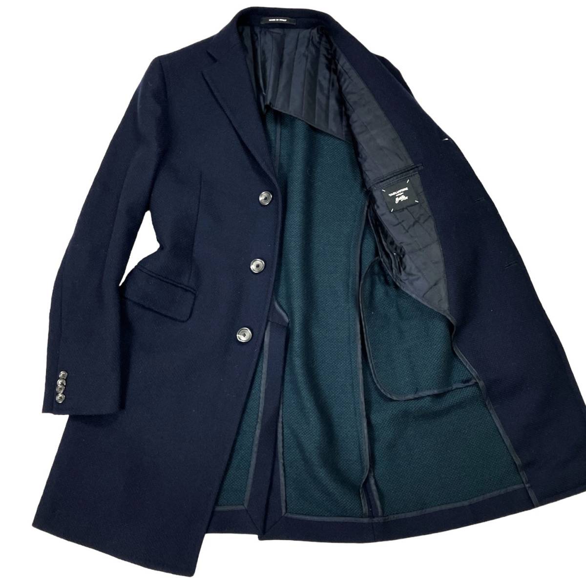 <美品>TAGLIATORE×ブリッラ ネイビー ウール チェスターコート 44 Brilla per il gusto（ブリッラ ペル イル グスト）【別注