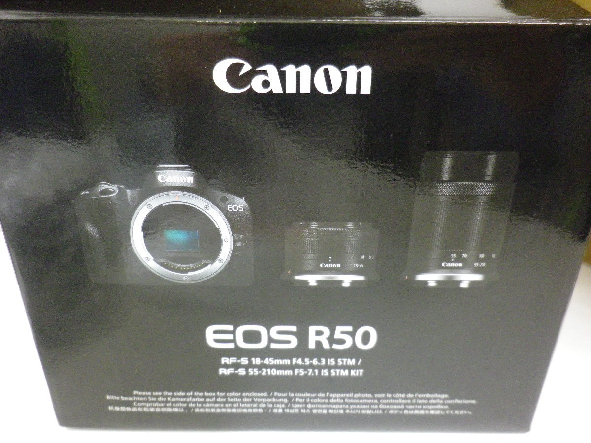 【新品未開封】EOS R50 ダブルズームキット ブラック 24時間以内発送可 CanonEOSR50 ダブルズームキット ブラック スピードライト セット