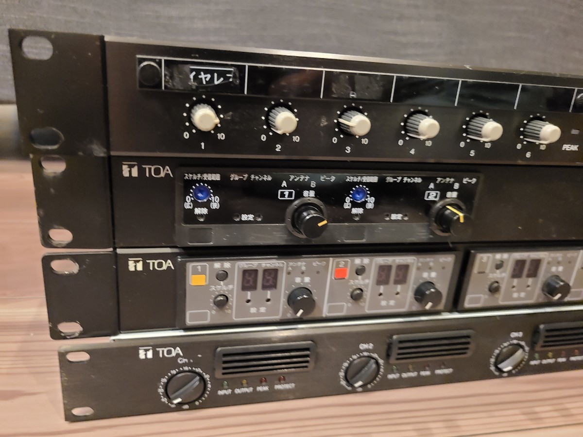 やや傷や汚れあり】TOAワイヤレスマイク無線WM1200有線DM1300受信機