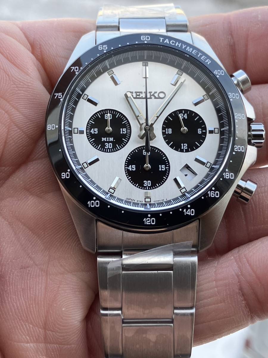 ☆ナノ・ユニバース 別注 SEIKO クロノグラフ 逆パンダ セイコー