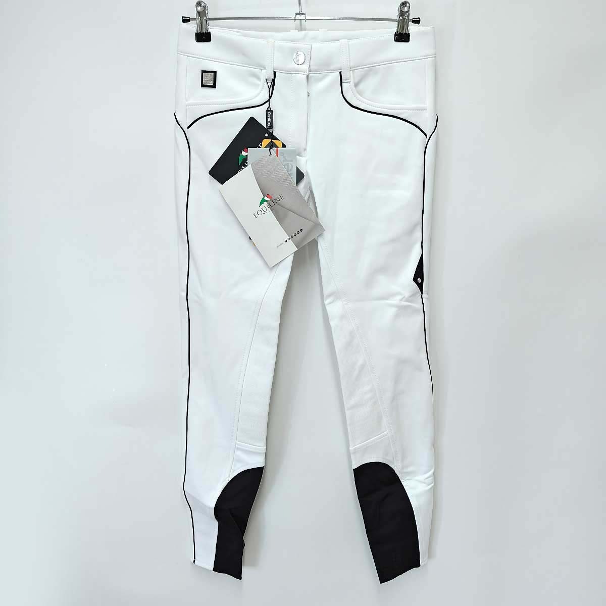 【未使用に近い】【中古】エクイライン FULL GRIP BREECHES TPACY EQUILINE 44 ホワイト レディース