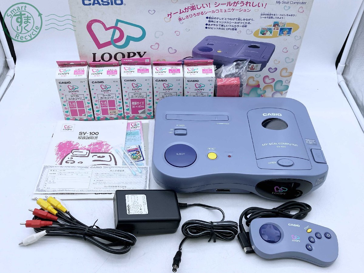 【目立った傷や汚れなし】CASIO/カシオ LOOPY/ルーピー マイ シール コンピューター SV-100 箱付 通電OK/現状品 ゲーム ...