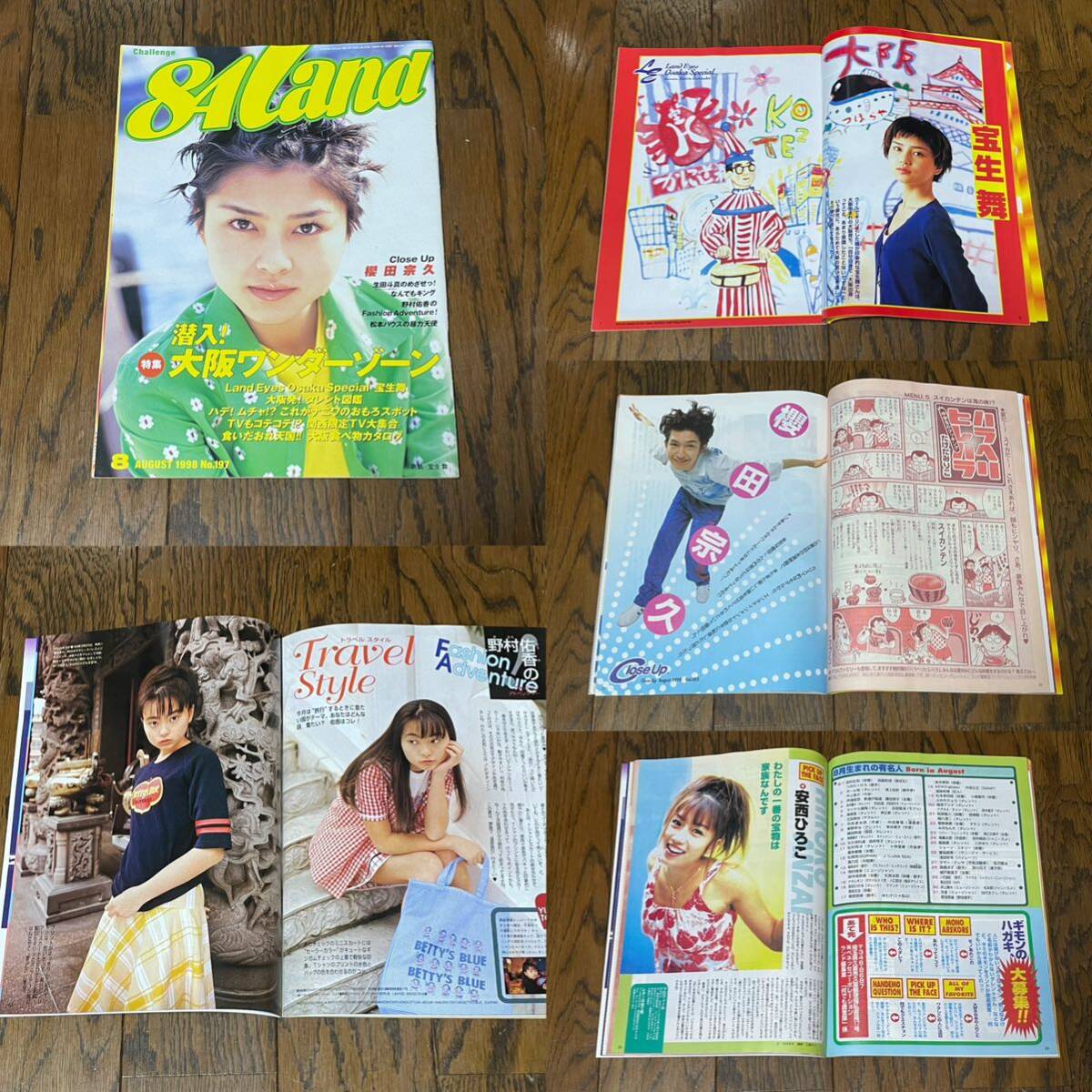 目立った傷や汚れなし】進研ゼミ 84land 1998年 8月号 宝生舞 野村佑香
