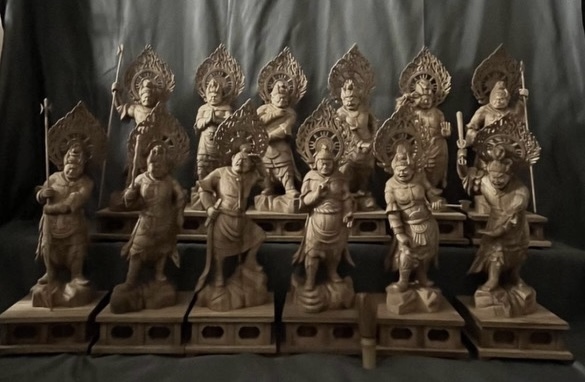 n*i様 総柘植材　仏教工芸品　時代彫刻　一刀彫　極上彫　木彫仏像　阿弥陀如来三 n*i様 総柘植材 仏教工芸品 時代彫刻 一刀彫 極上彫 木彫仏像