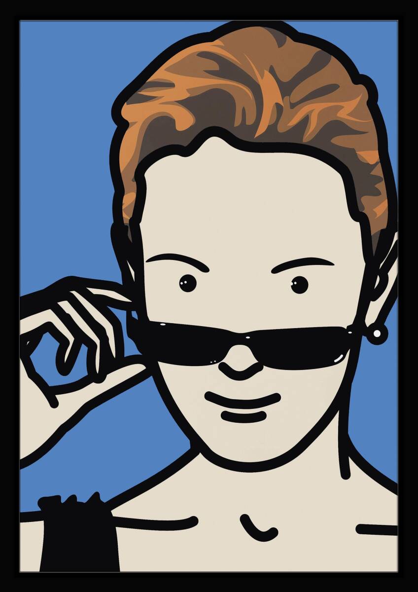 Julian Opie Beach head 8・9 ジュリアンオピー 新品】JULIAN OPIE ジュリアン・オピー Beach head 8. Cut out poster