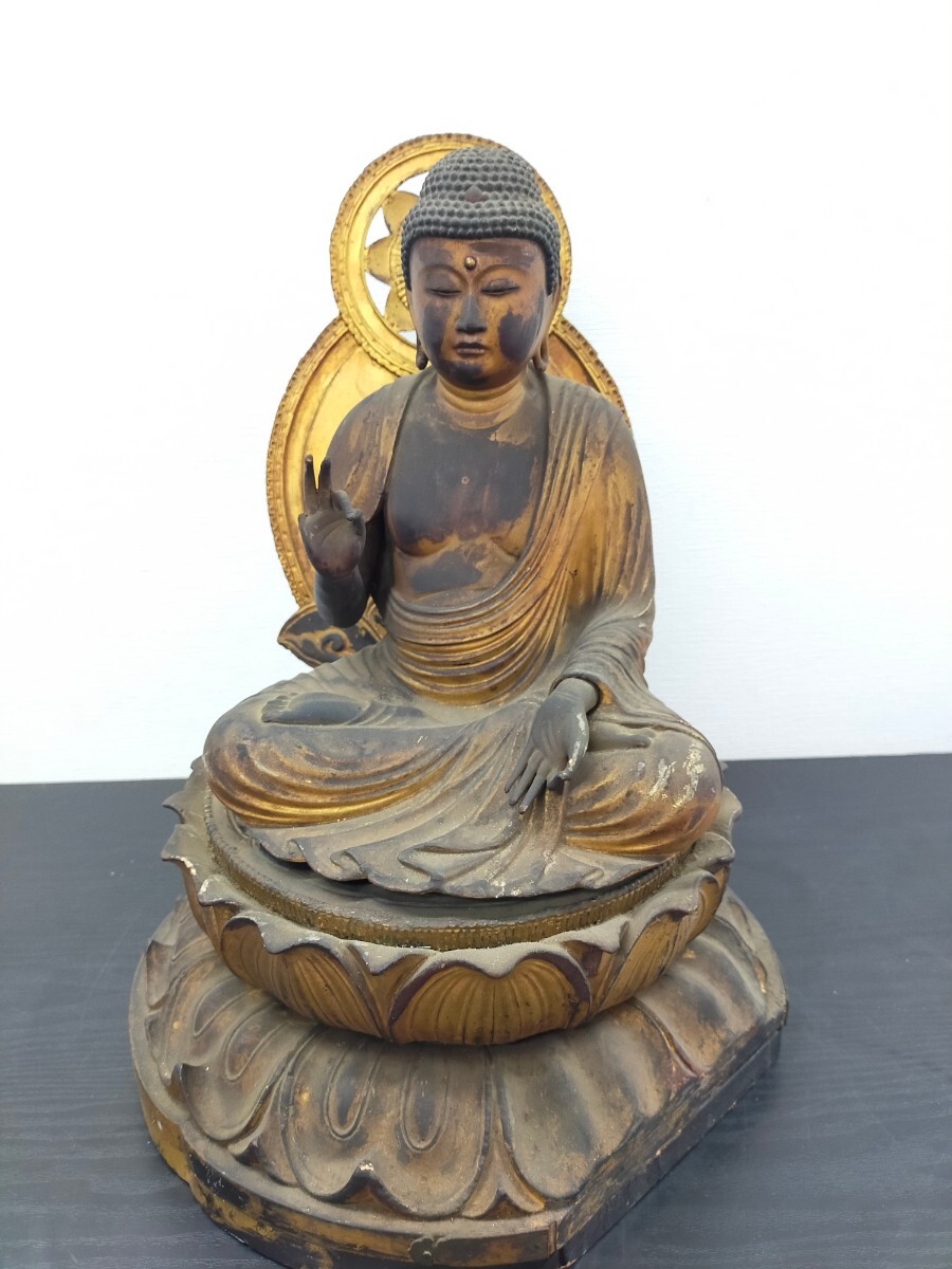阿弥陀如来像 木彫り わろ