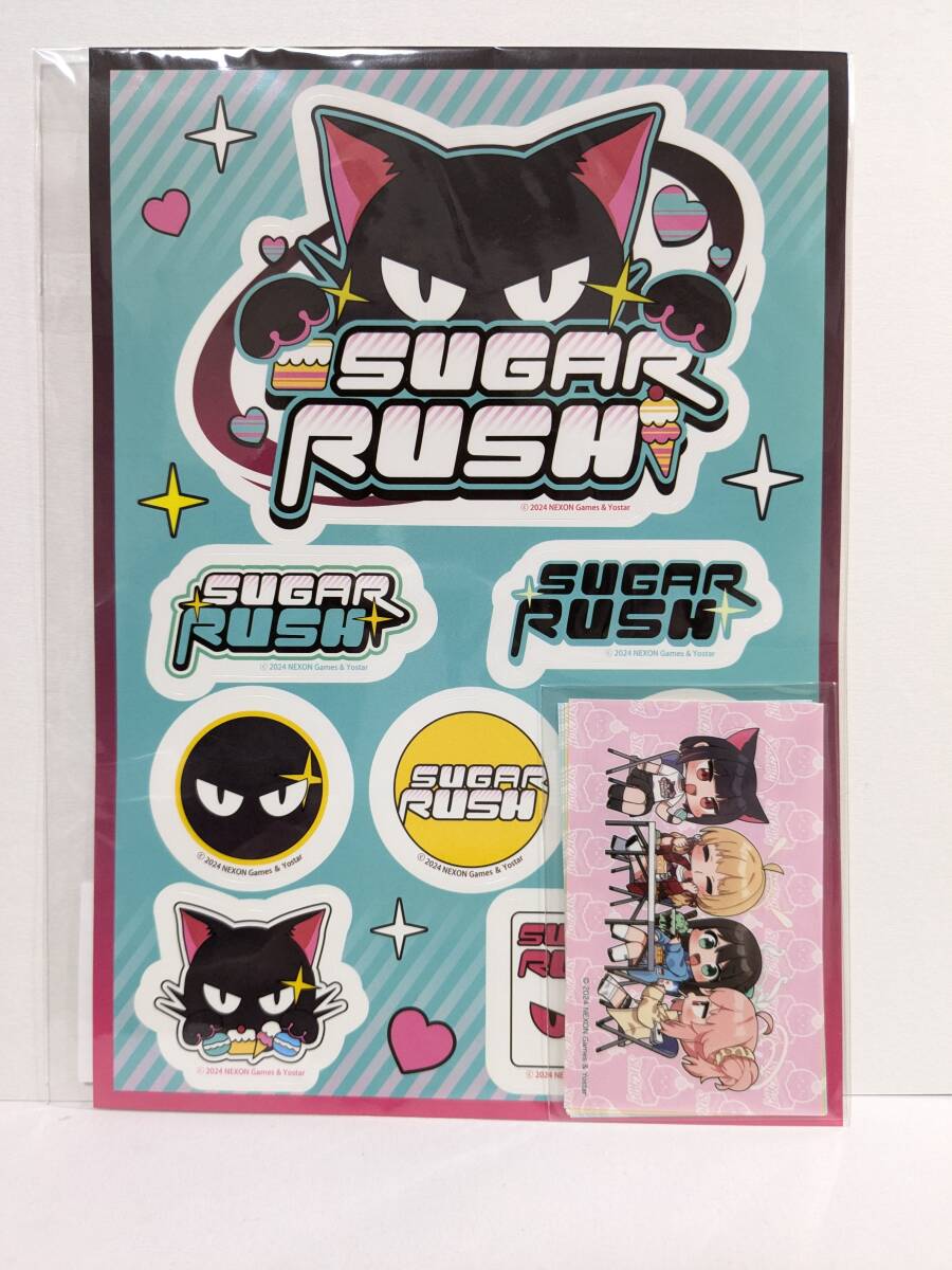 未使用】SUGAR RUSH ステッカーセット（ロゴ＆ちびキャラ） ブルー