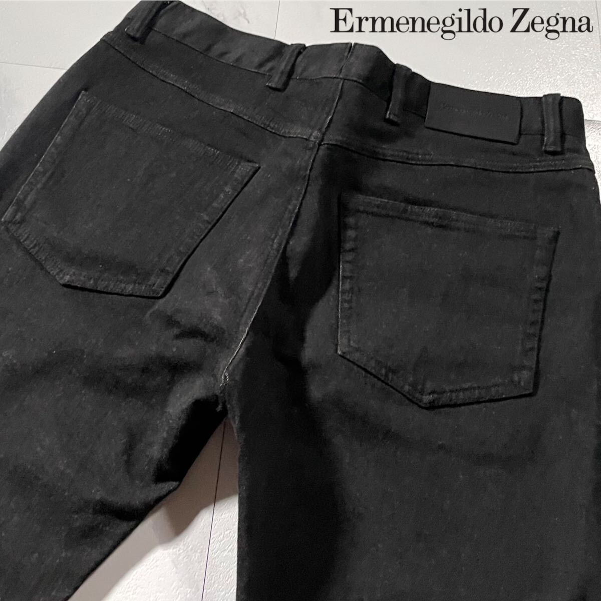 美品 ゼニア Ermenegildo Zegna 現行レザータグ レザー イントレ 