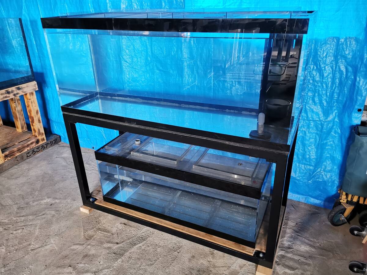アクリル水槽 W1200 D600 H600 四面黒 10㍉ ワンオフ 佐川発送 アクリル水槽 四面ブラック 四面10㍉ W1200 D600 H400 ワンオフ 佐川