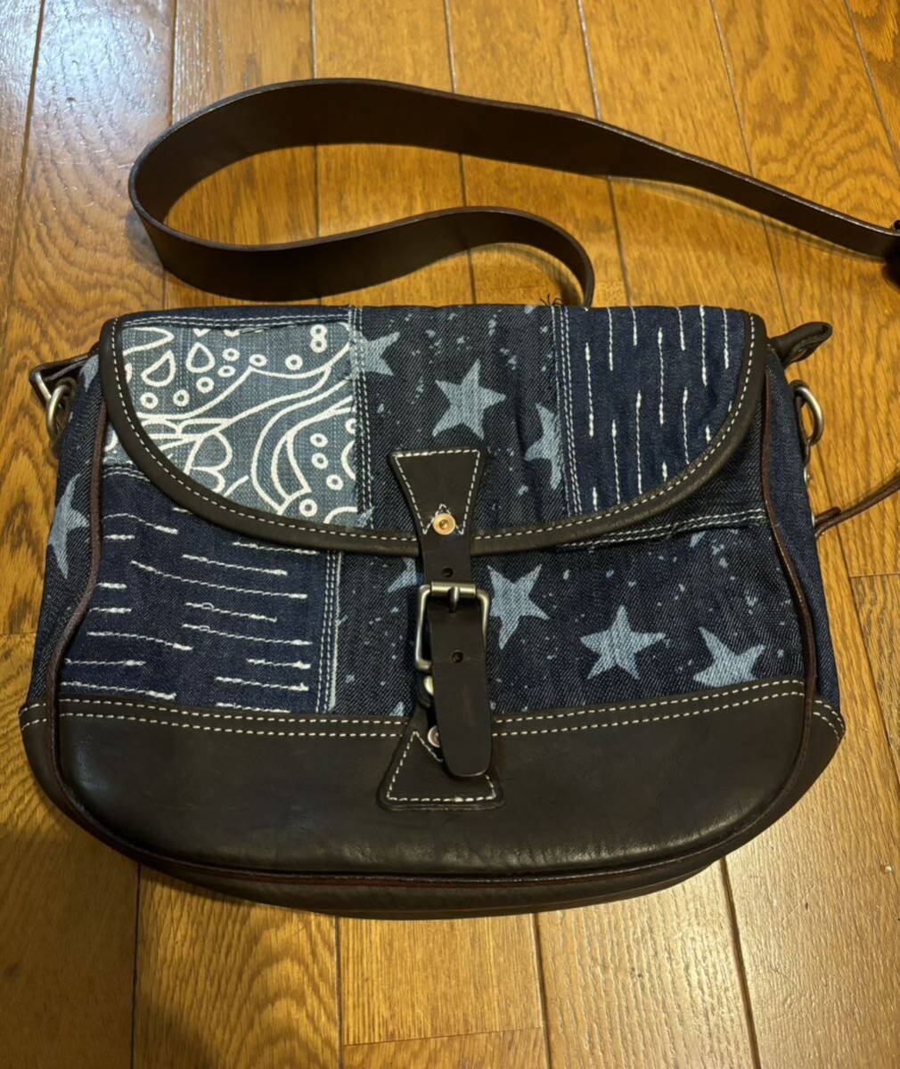 希少 RRL デニムショルダーバッグ 希少】RRLラルフローレン デニム