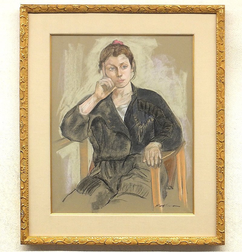 真作】◇小磯良平『フランス人形』銅版画◇検）東郷青児 高塚省吾 宮永岳彦