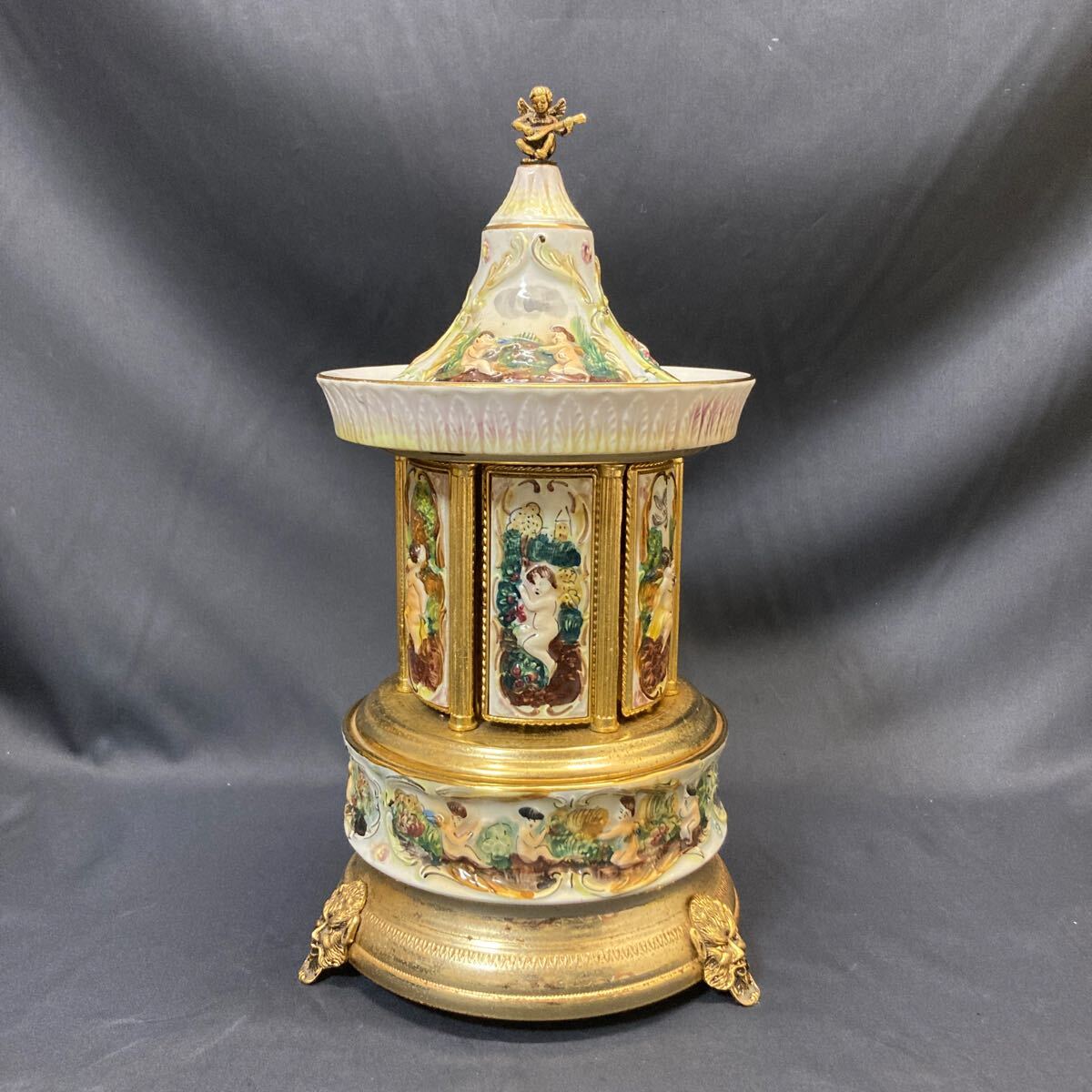 レトロ ヴィンテージ REUGE リュージュ からくりオルゴール 葉巻ケース