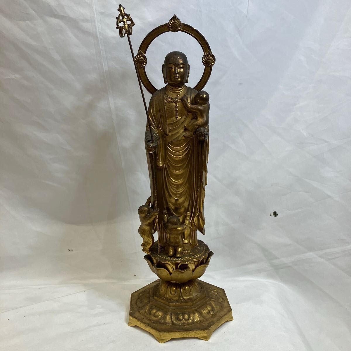 彫刻 新作 地蔵菩薩 仏壇仏像 仏教工芸品 小さく 祈る厄除 精密細工 