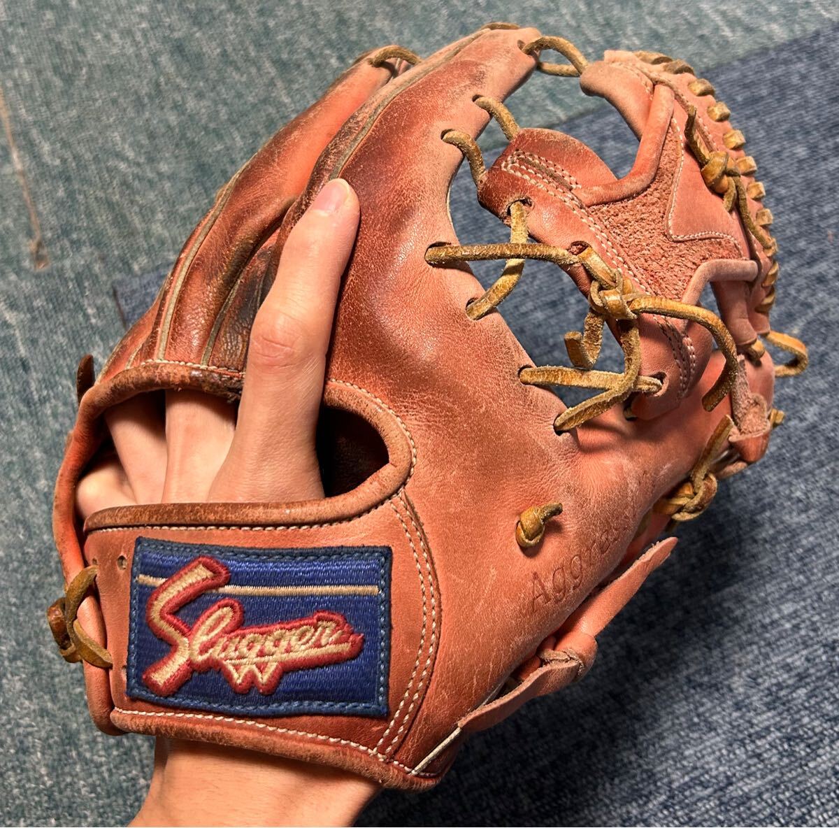 久保田スラッガー 軟式グラブ（KSN-L7S 内野手) 右投げ オレンジ