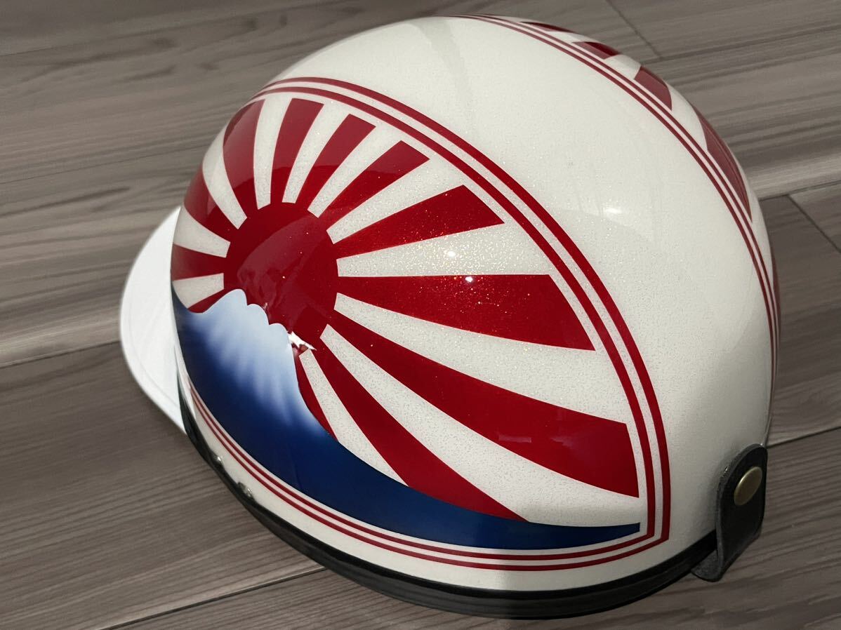 富士日章 コルク半 ヘルメット 軽スロ アルフィン XJR400 インパルス 