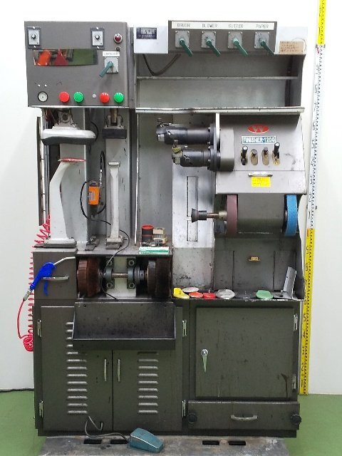 靴修理機 finisher-105R 根本製作所 フィニッシャー 動作確認済 タッカー ・ コンプレッサー 付き 靴修理機 finisher-105R 根本製作所 フィニッシャー 動作確認済