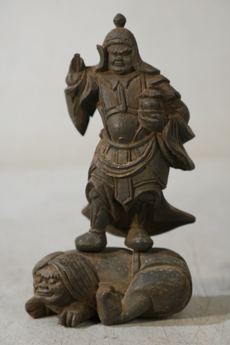 珍品 アンティーク 龍の木彫りフック