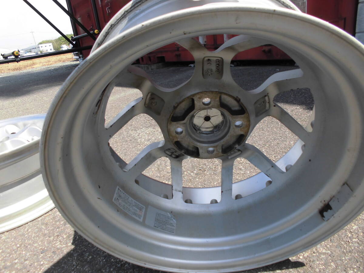 稀少 カスタム　コンパクトカー ローダウン車に ユーロラインVD クロームメッキ 初代 ｂB 10系 8J +25 PCD100 ４H 5H　215/35-18