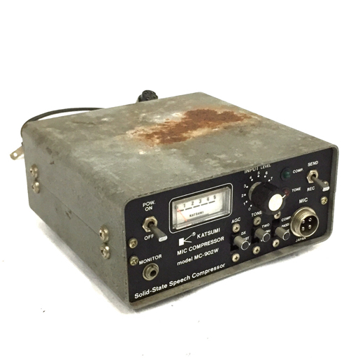 全体的に状態が悪い】カツミ MC-902W マイクコンプレッサー 無線関連