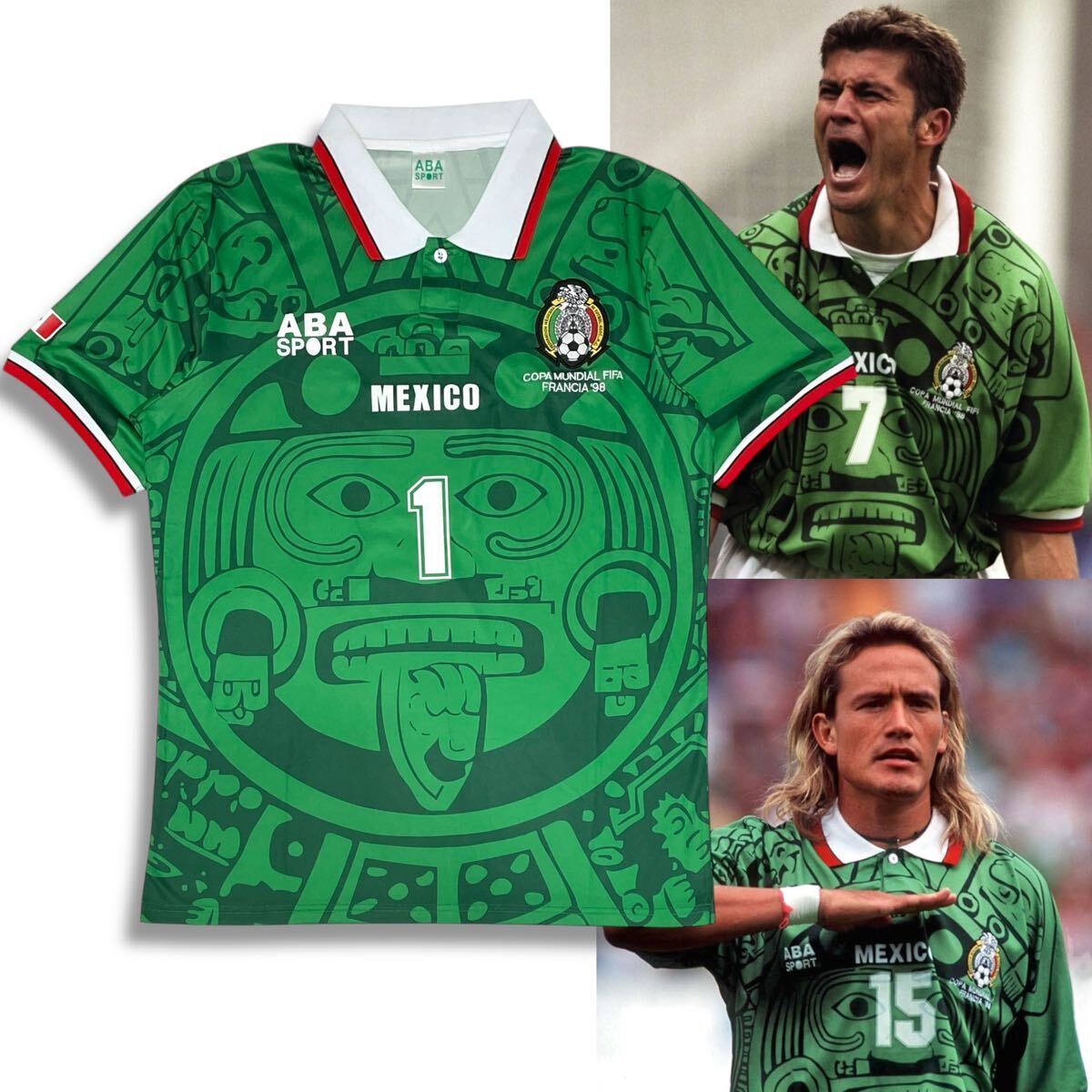 atletica メキシコ代表 ホルヘ・カンポス #1 ユニフォーム 1994年のワールドカップでのメキシコ代表ゴールキーパー、ホルヘ