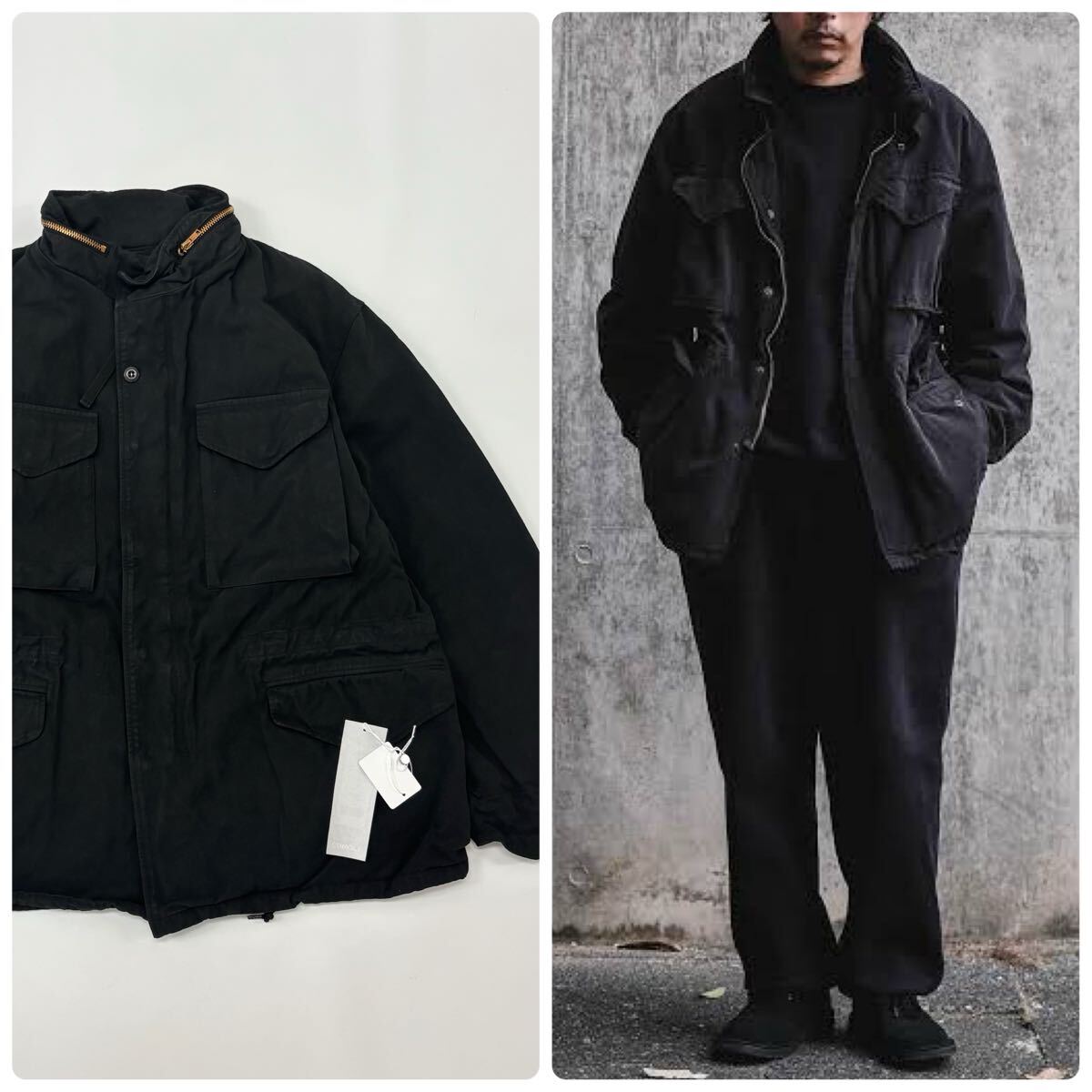 COMOLI 17aw OD オープンカラーシャツ オリーブ COMOLI 17aw OD オープンカラーシャツ オリーブ COMOLI オープン