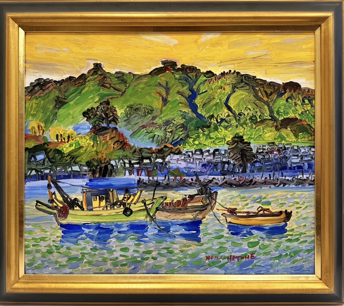 ☆真作肉筆保障 鈴木信太郎 水彩画 オール読物扉絵原画イラスト