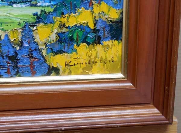 N534◇油彩 黒沢三郎「北海道礼文島」F4号 額装 二紀会審査委員