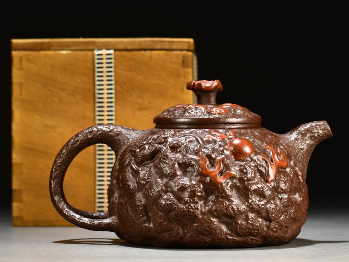 朱泥急須 煎茶道具 在銘品 骨董 Yahoo!オークション -「朱泥の急須」の