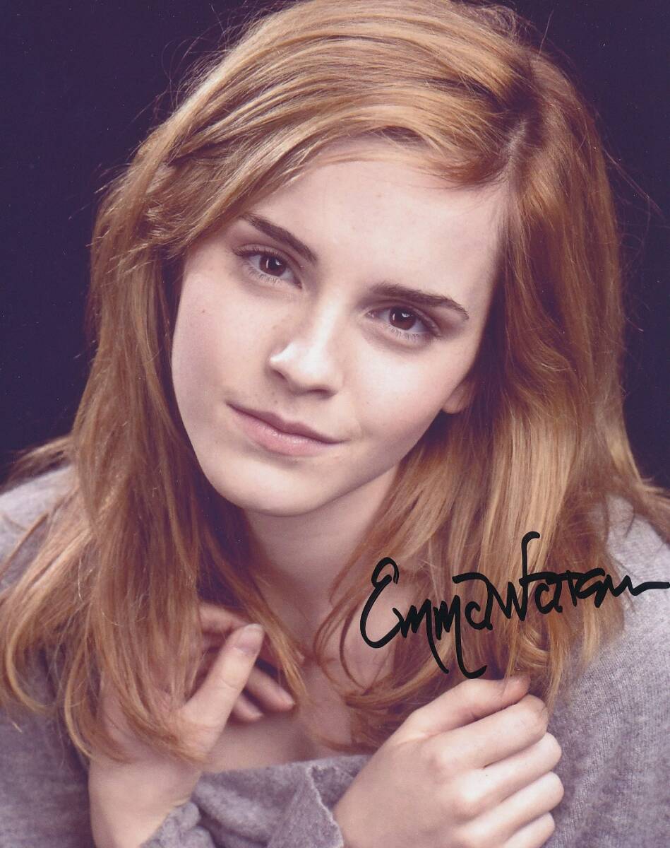 セール中…エマ・ワトソン直筆サイン入り2Lサイズ写真…Emma Watson