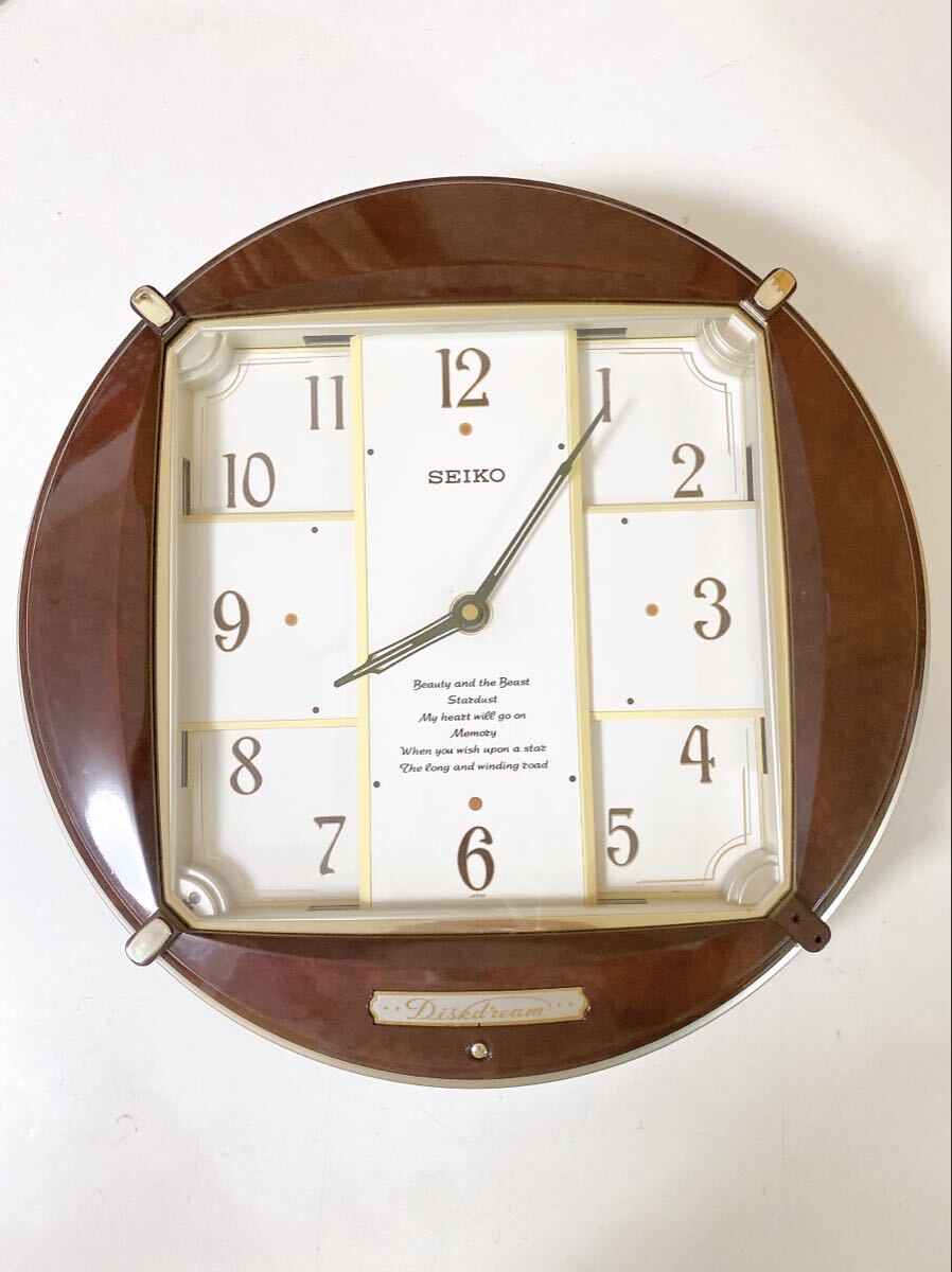 ジャンク品】SEIKO セイコー/からくり時計/ 壁掛け時計/『Diskdream