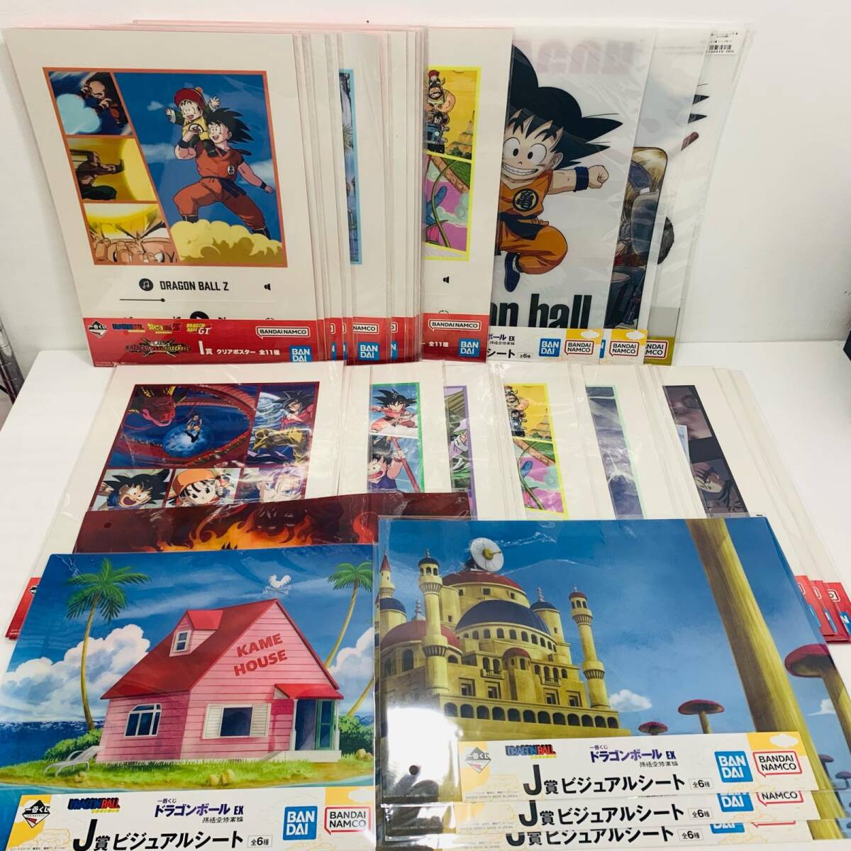 【飾磨】a ￥1スタ! ドラゴンボール・ドラゴンボールZ・ドラゴンボールGT　一番くじ クリアポスター/ビジュアルシートなど 3kg相当！40枚〜の1番目の画像