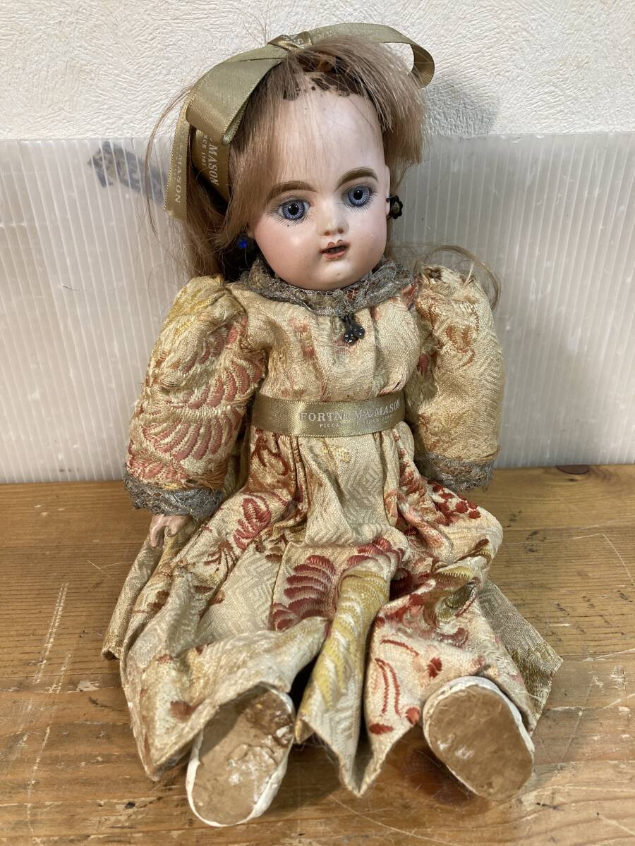 侍】ヴィンテージ ピエロ 道化師 女性 大きなビスクドール 陶器人形