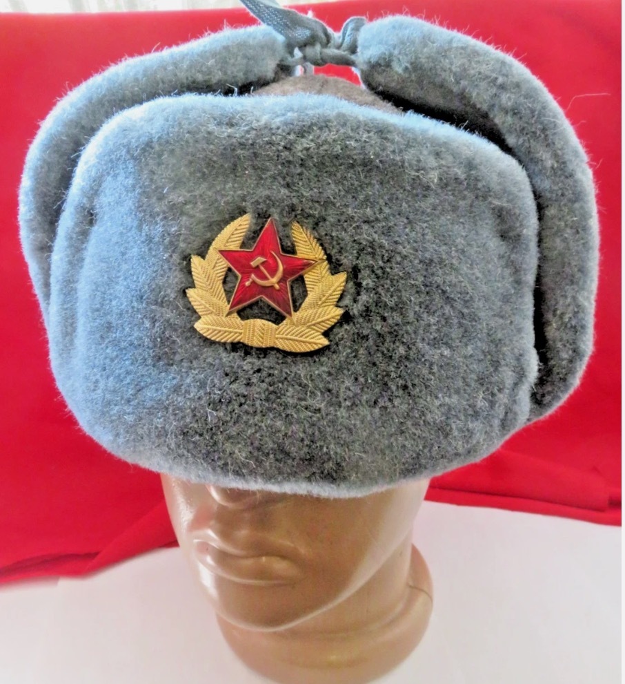 ソ連軍 兵 下士官用 冬季用 防寒帽 ウシャンカ 58cm ソビエト軍 ロシア