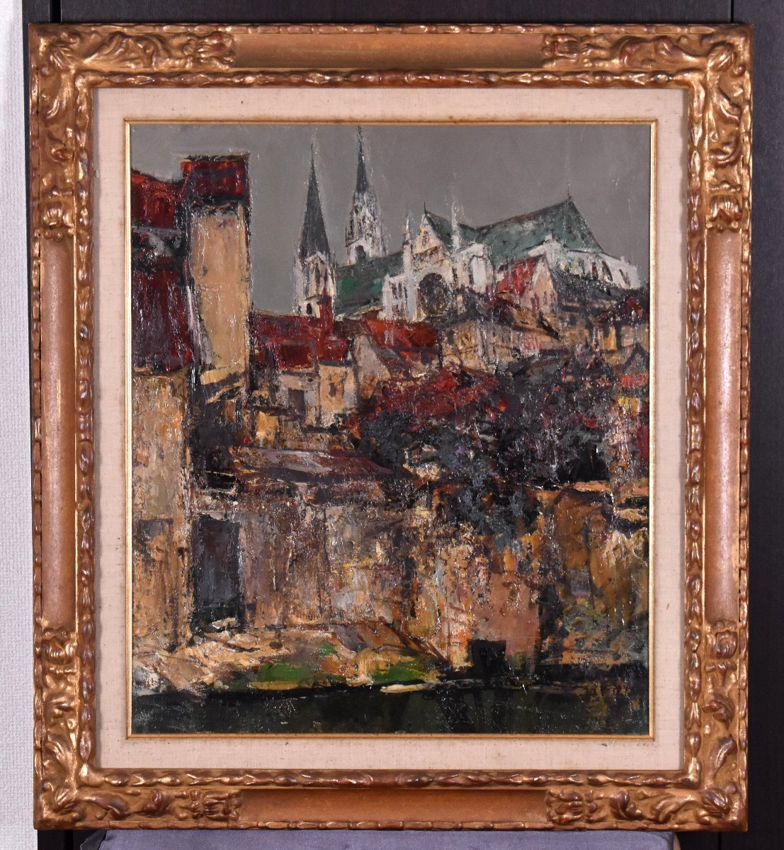 美術品】【GLC】鎮西直秀 「瑞雲 夫婦岩図」 ◇一枚の絵取扱・油彩10号