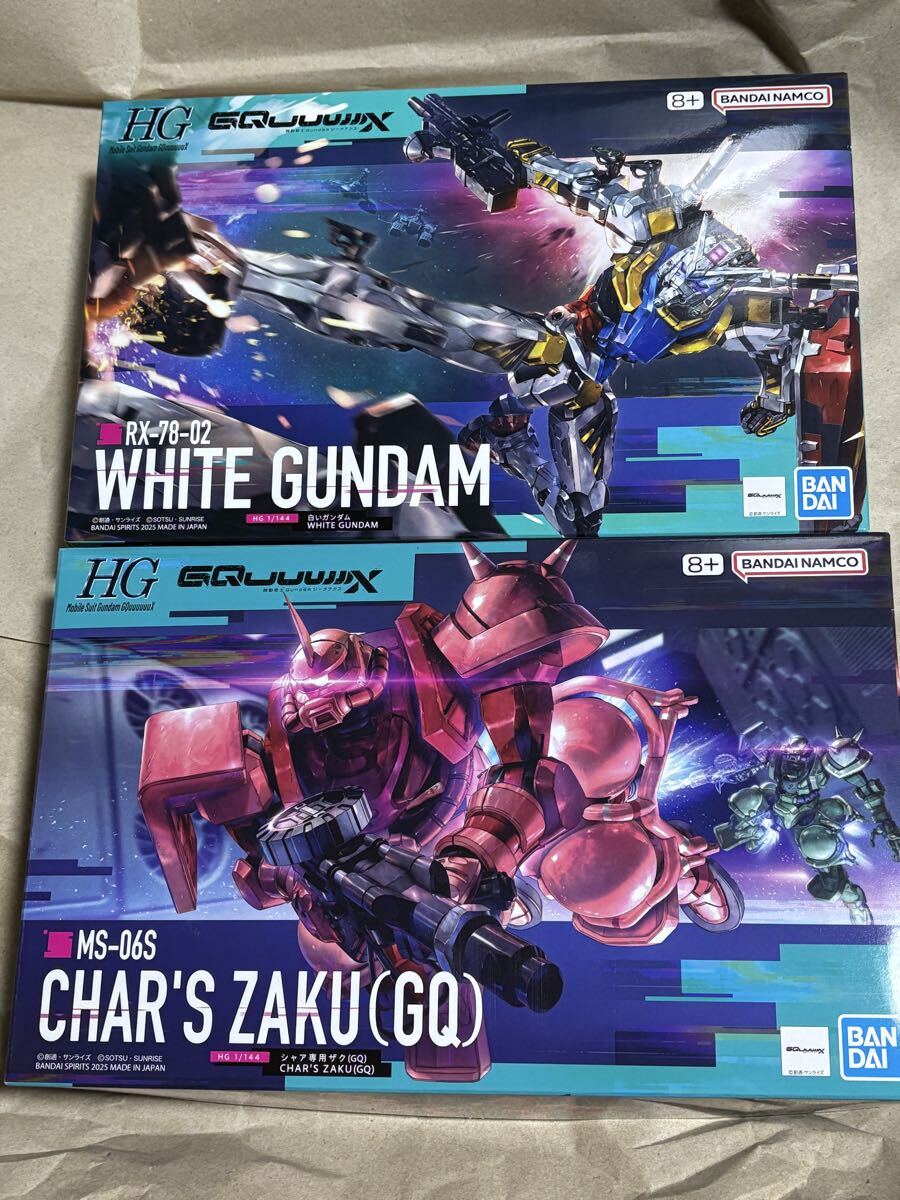 HG 1/144 白いガンダム　シャア専用ザク(GQ) 2個セット　機動戦士Gundam GQuuuuuuX　新品未開封 機動戦士Gundamの1番目の画像