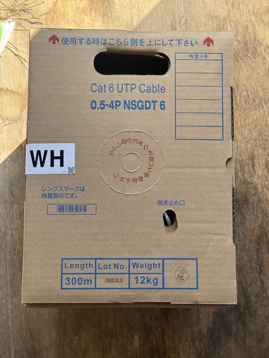 【目立った傷や汚れなし】日本製線 Cat6 UTPケーブル 0.5-4P NSGDT 6(WH)残253m巻 1箱 箱入り残ケーブルの落札情報 ...