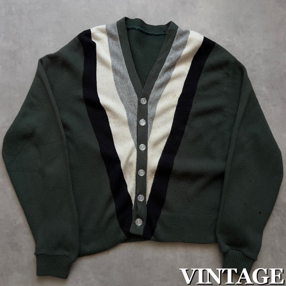 FRED PERRY モヘアニットカーディガン M ネイビー セーター 紺色 