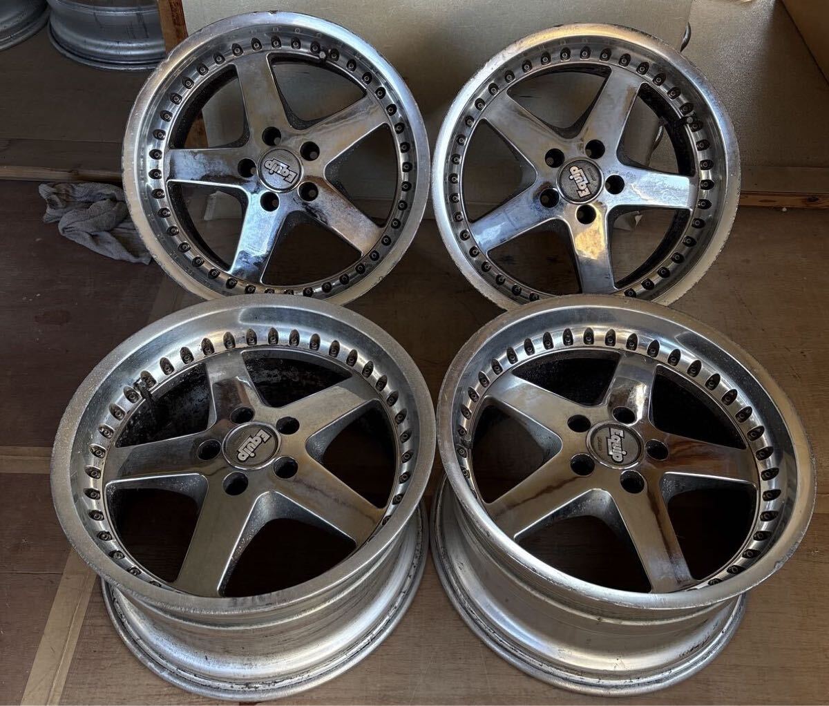中古】WORK Equip ワーク エクイップ 18インチ メッキ 希少 DDC リム 中古】WORK Equip ワーク エクイップ 18インチ メッキ 希少 DDC リム