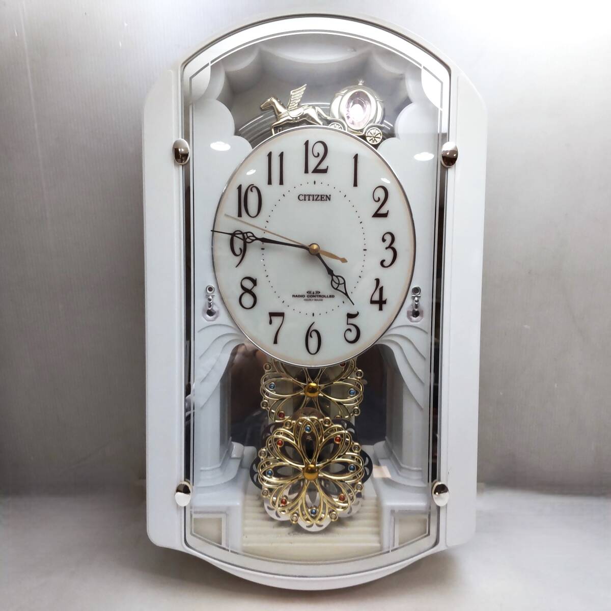 美品】CITIZEN パルミューズM479 電波掛け時計 J-POP 高音質オーロラ