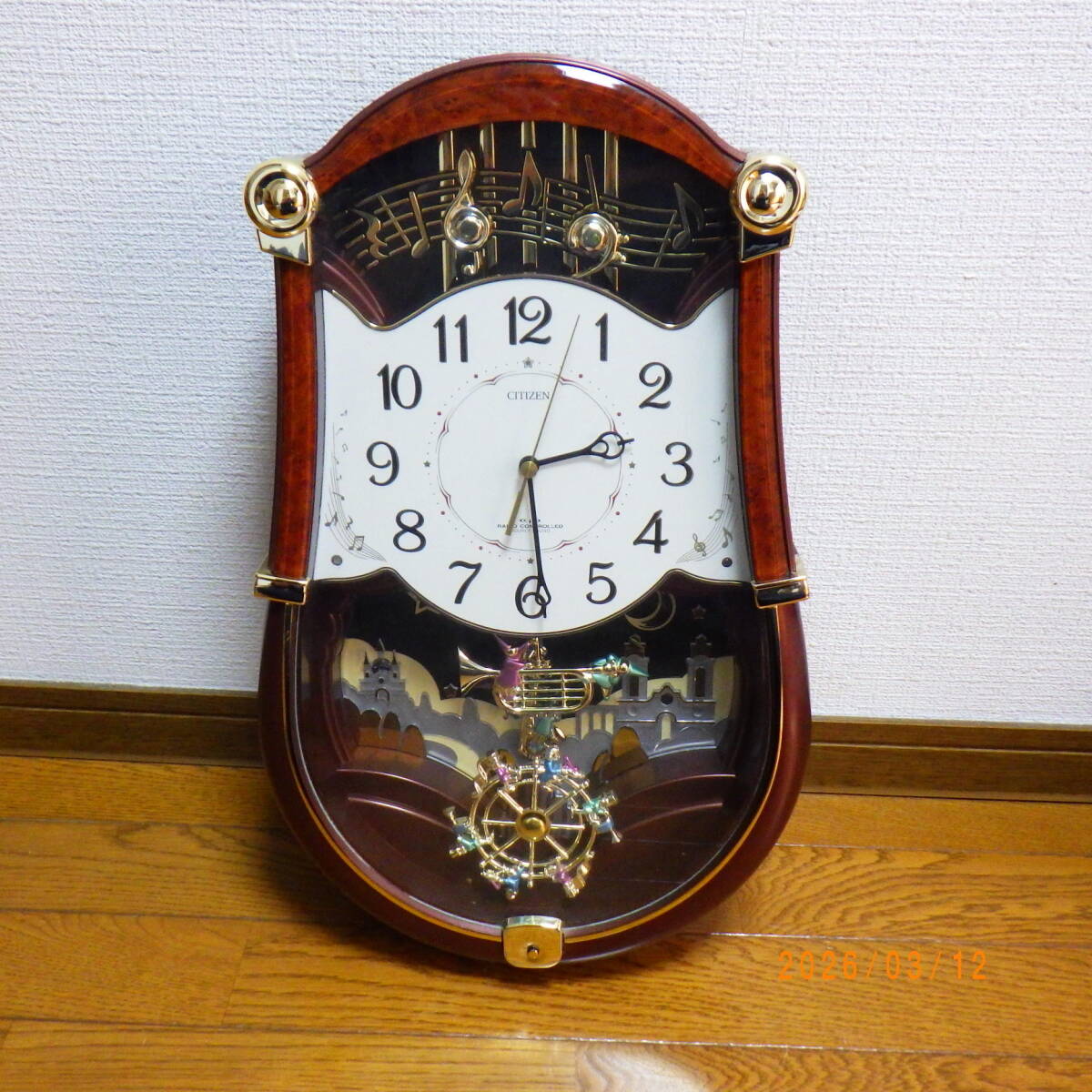 新品】【新品未使用】CITIZEN パルミューズロンドB 白 電波掛け時計 高
