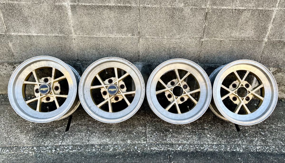 中古】鉄チン ホイール 14インチ 加工 10J 12J 深リム PCD100 街道 