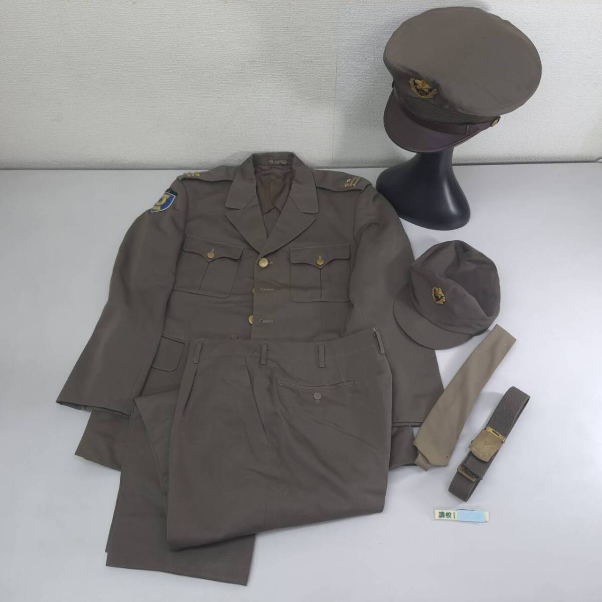 レア】陸上自衛隊91式冬服 制服上下セット 4AB 陸曹長階級章、精勤章